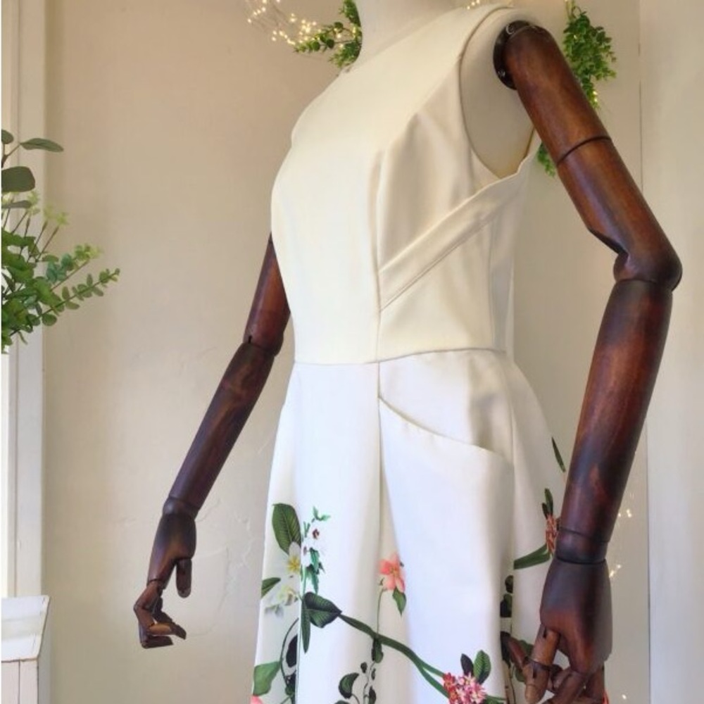 Ted Baker “Karolie” Secret Trellis Pleated Dress – Size 1 - Picture 4 of 8